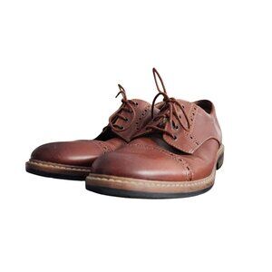 Bostonian Brown Leather Cap Toe Dress Shoes Men's Size 9.5 Preppy Vintage